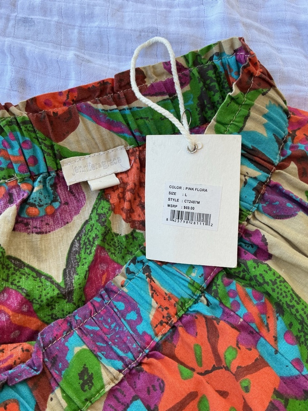 Multicolor Floral Print Skirt - Pink Flora